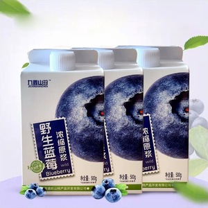 九鑫山珍500克瓶装野生蓝莓原浆（1瓶装）